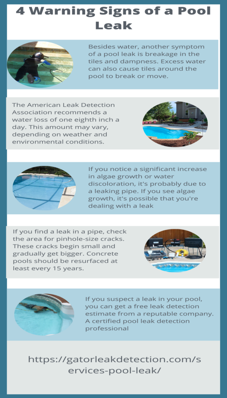 4 Warning Signs of a Pool Leak Latest Infographics