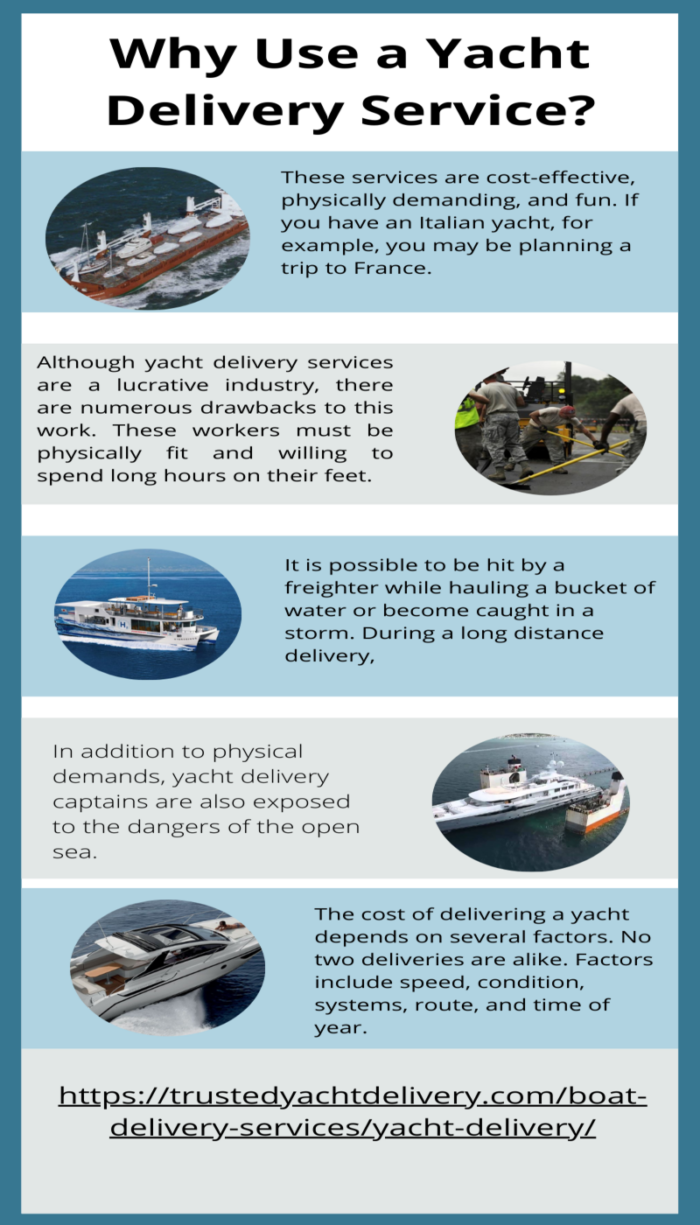 yacht delivery cost
